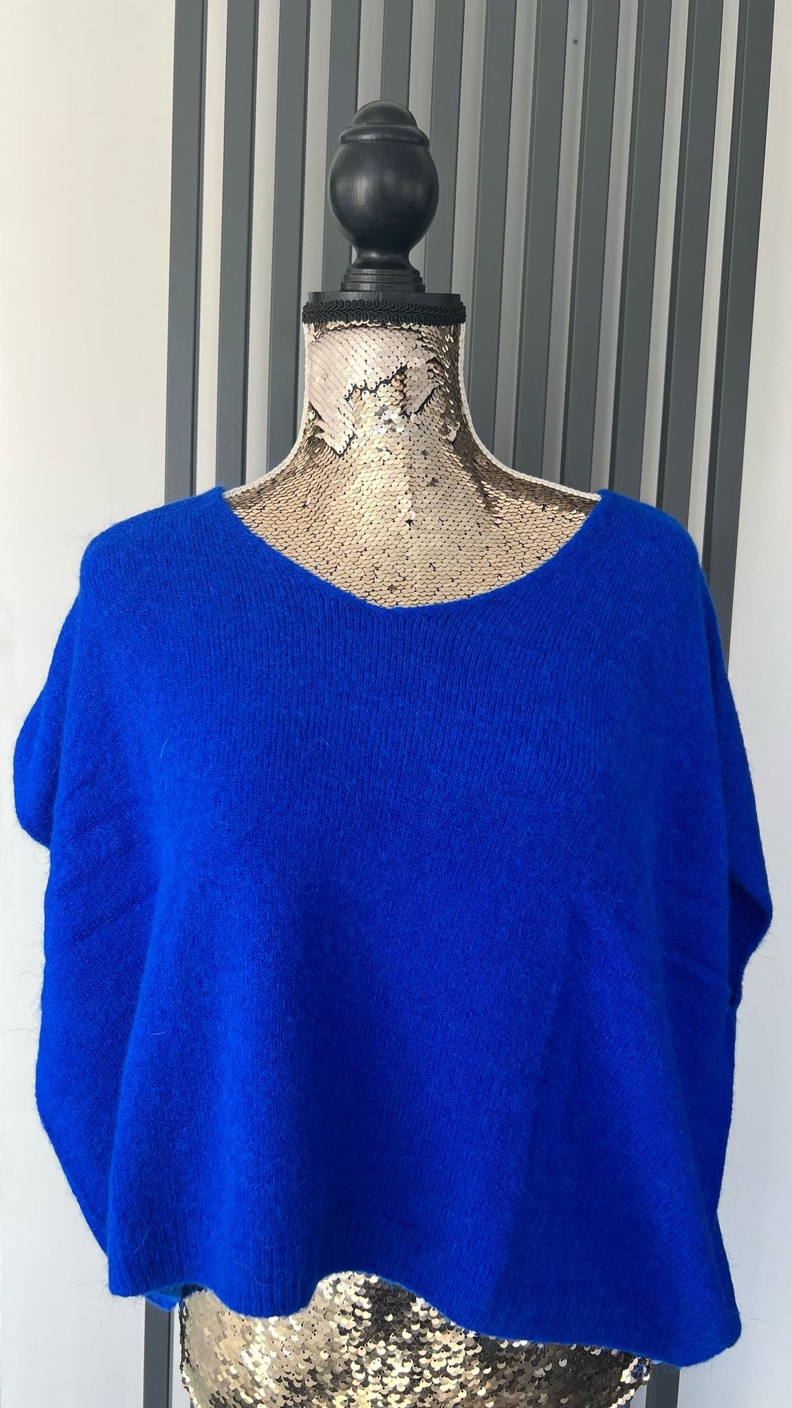 Royal blue alpaca tank top