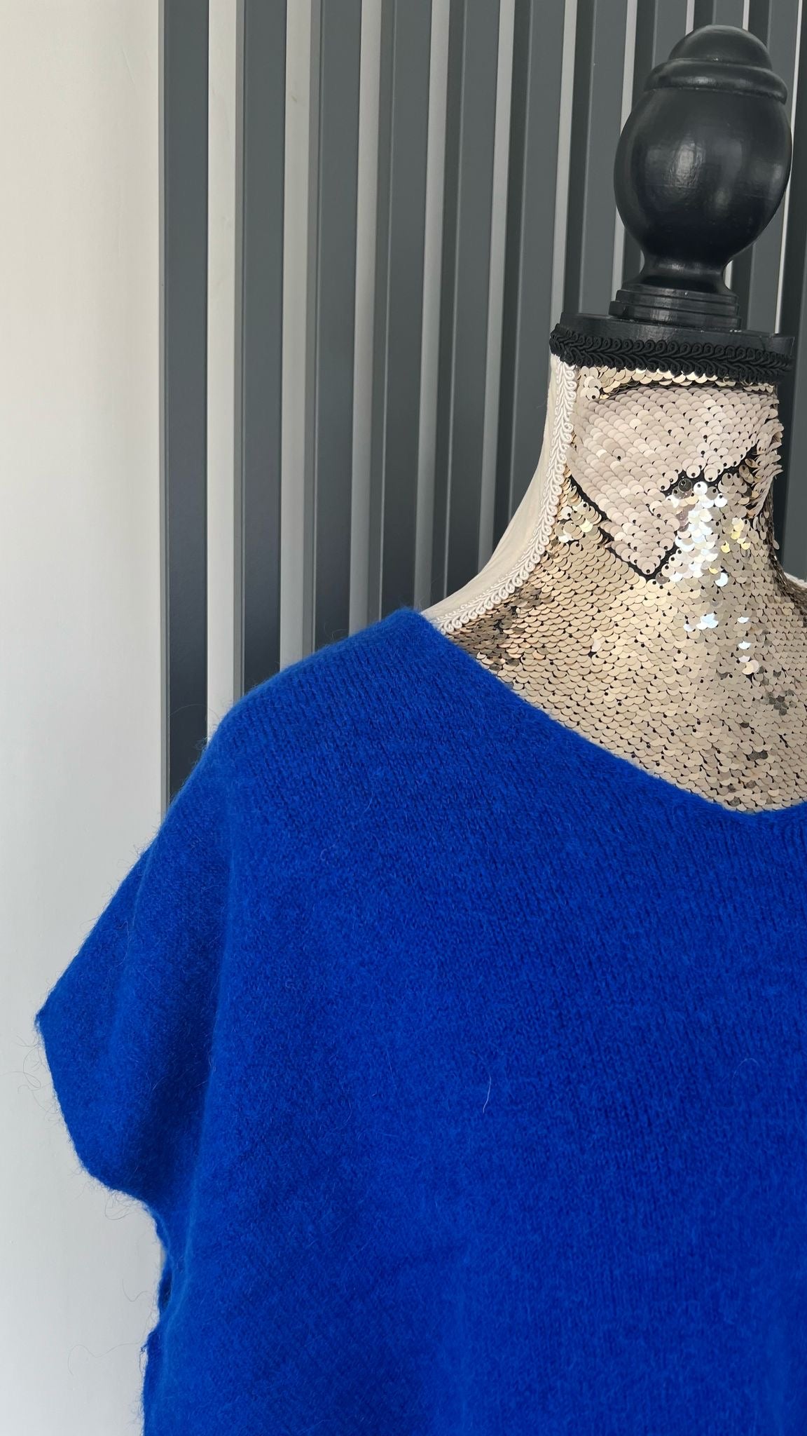 Royal blue alpaca tank top