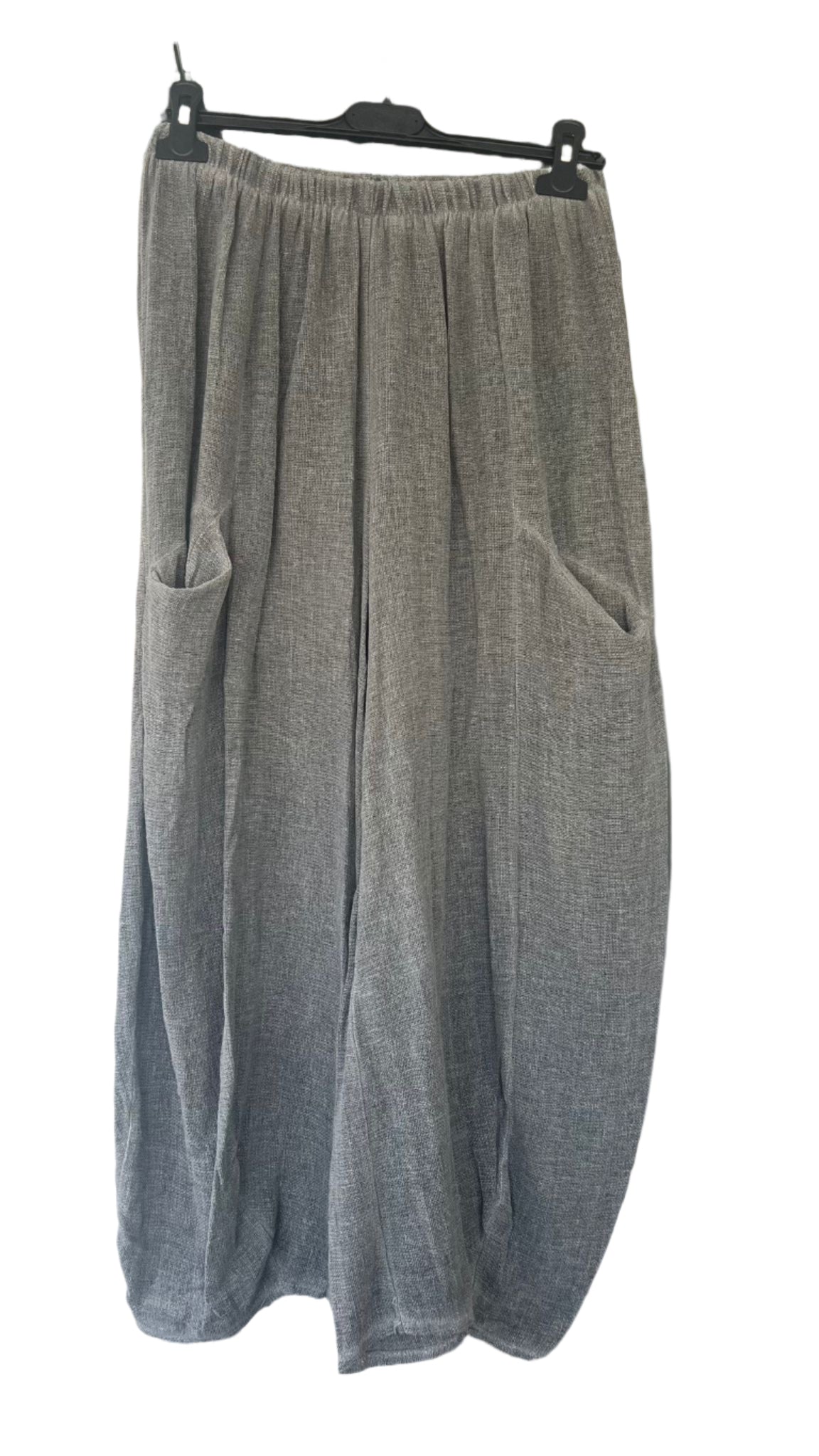 Baggy linen trousers - grey, beige, khaki