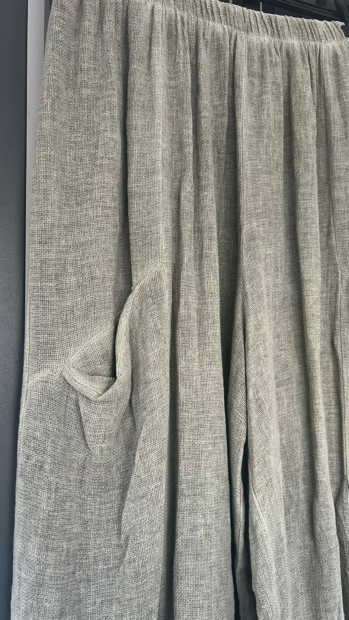 Baggy linen trousers - grey, beige, khaki