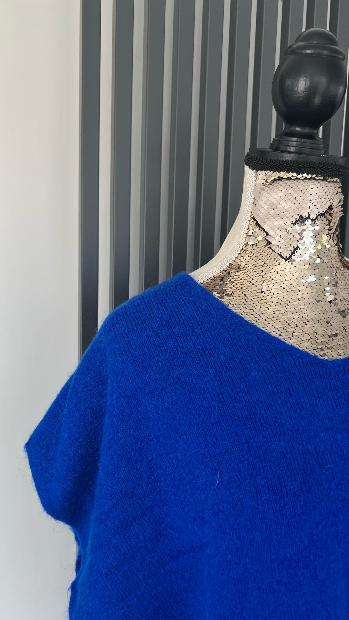 Royal blue alpaca tank top