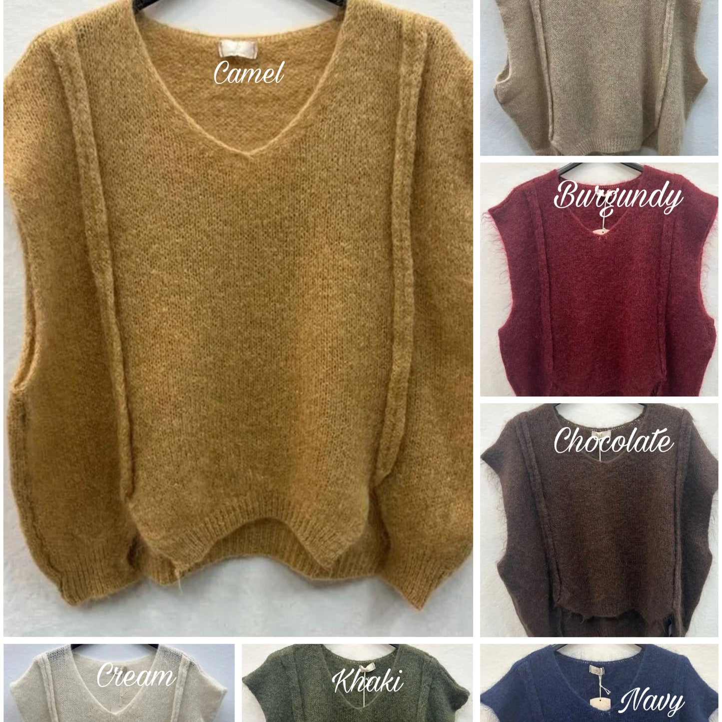 Sleeveless mohair jumper