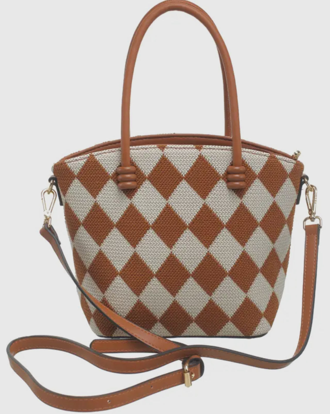 Bucket handbag with charms