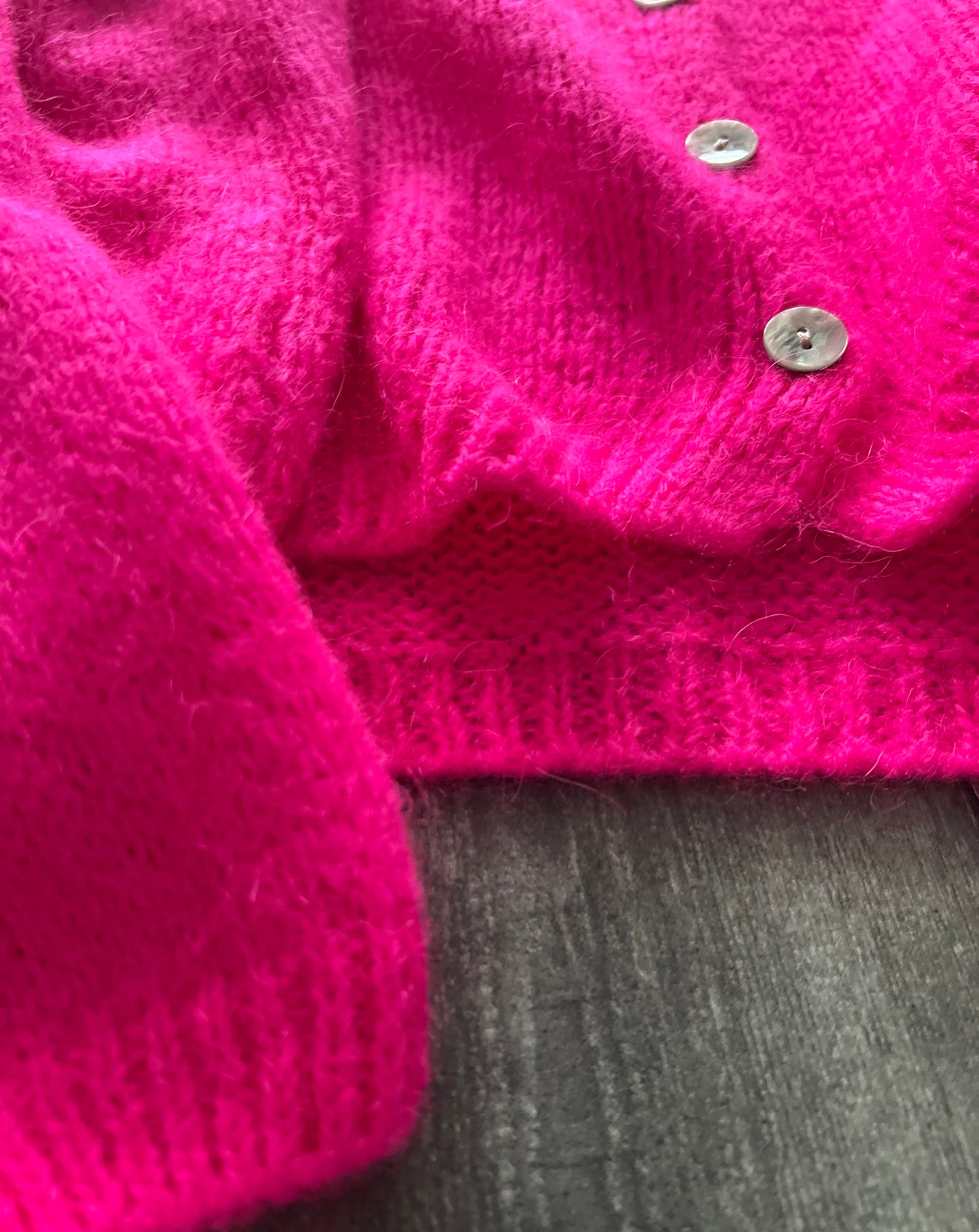 Mohair cardigan - neon pink
