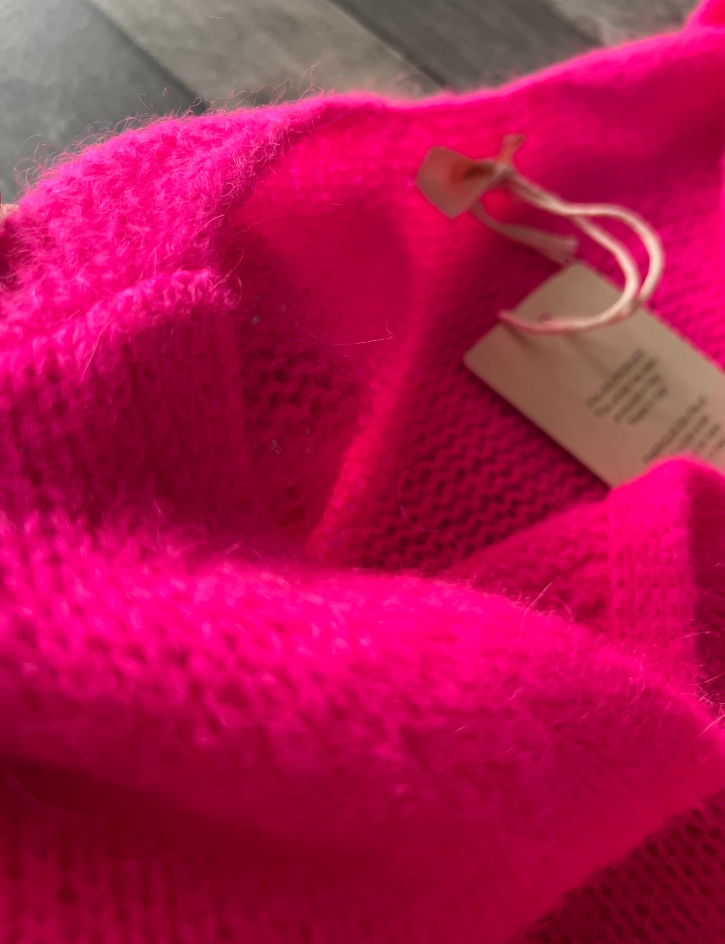 Mohair cardigan - neon pink