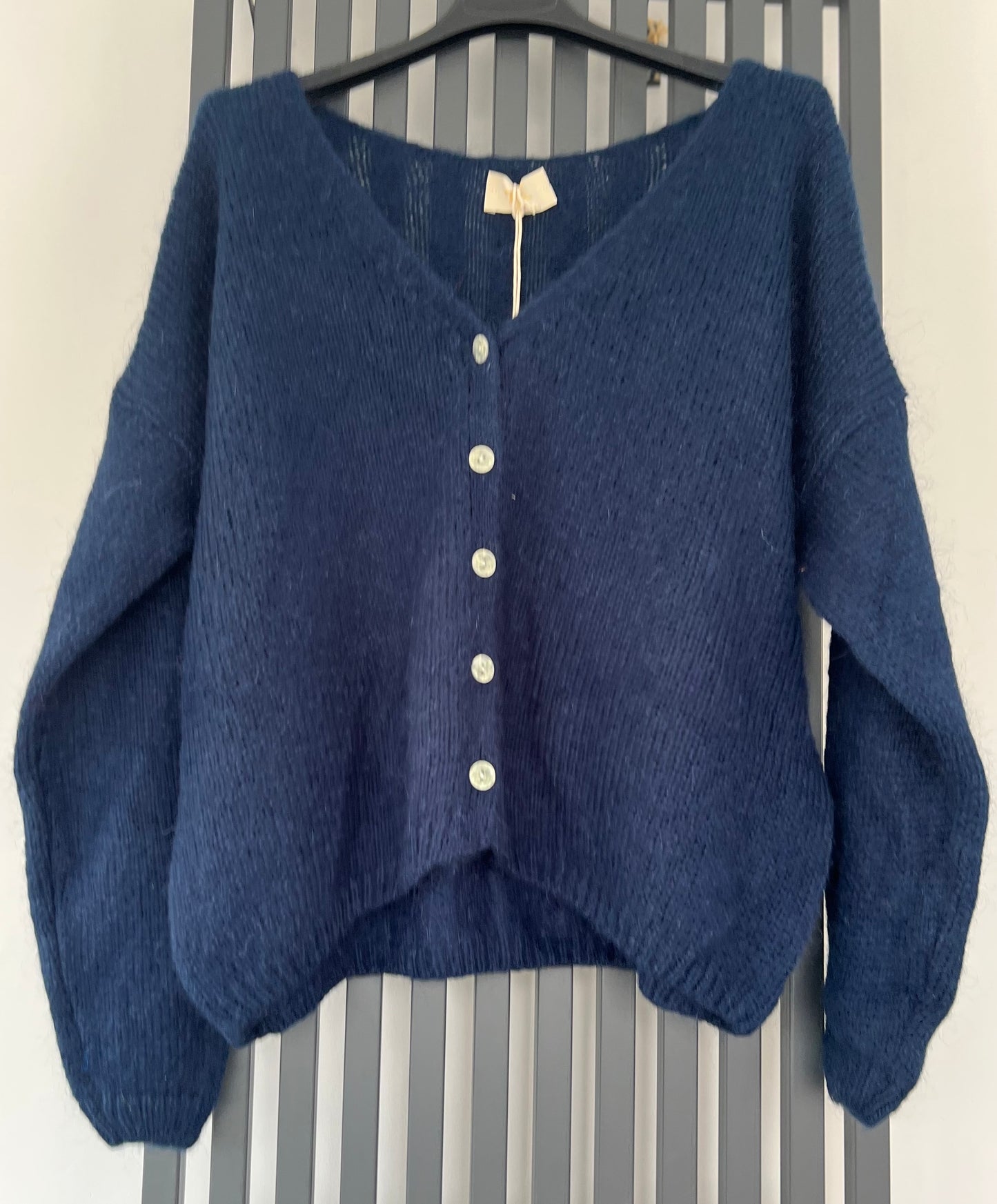 Mohair cardigan - navy