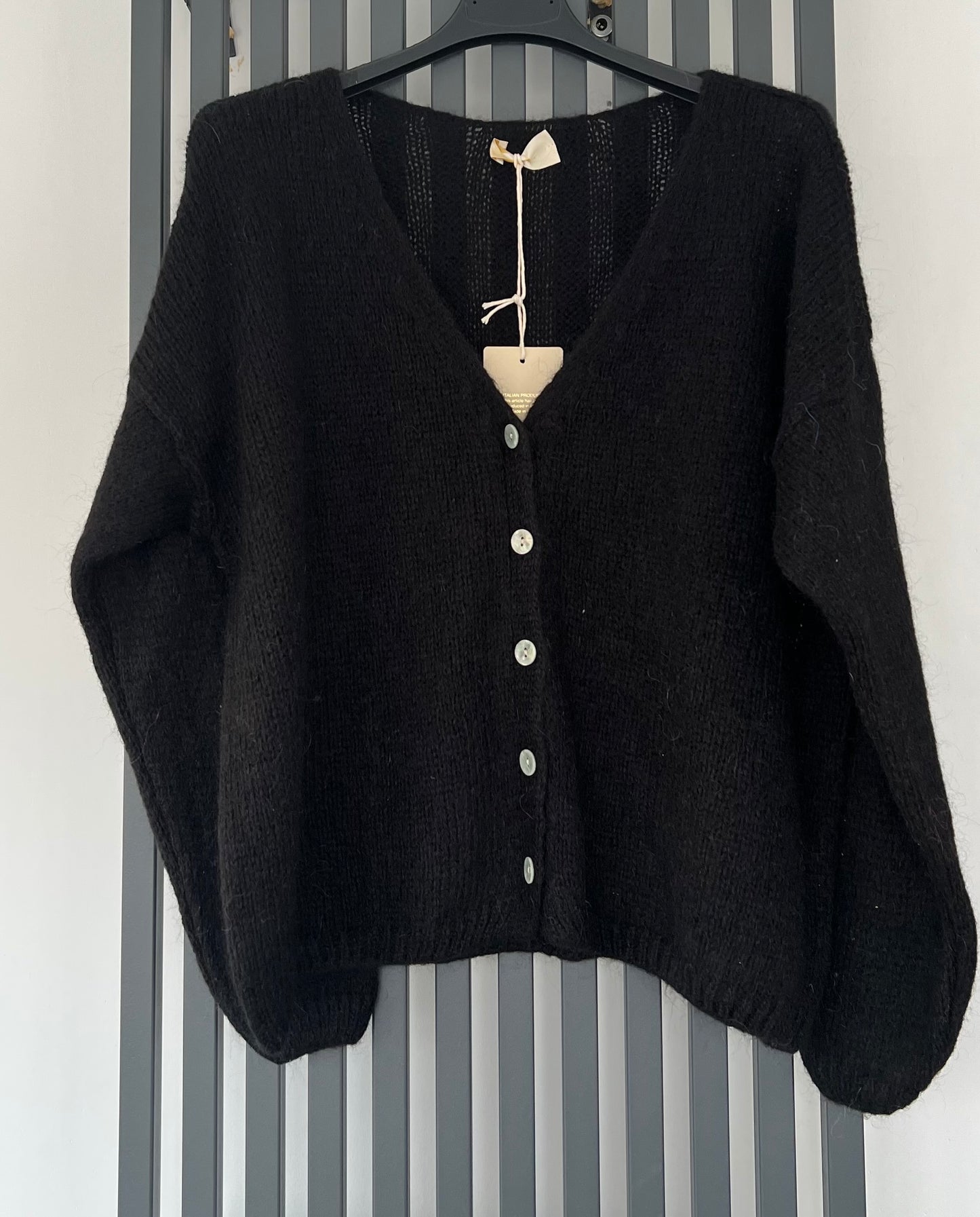 Mohair cardigan - black