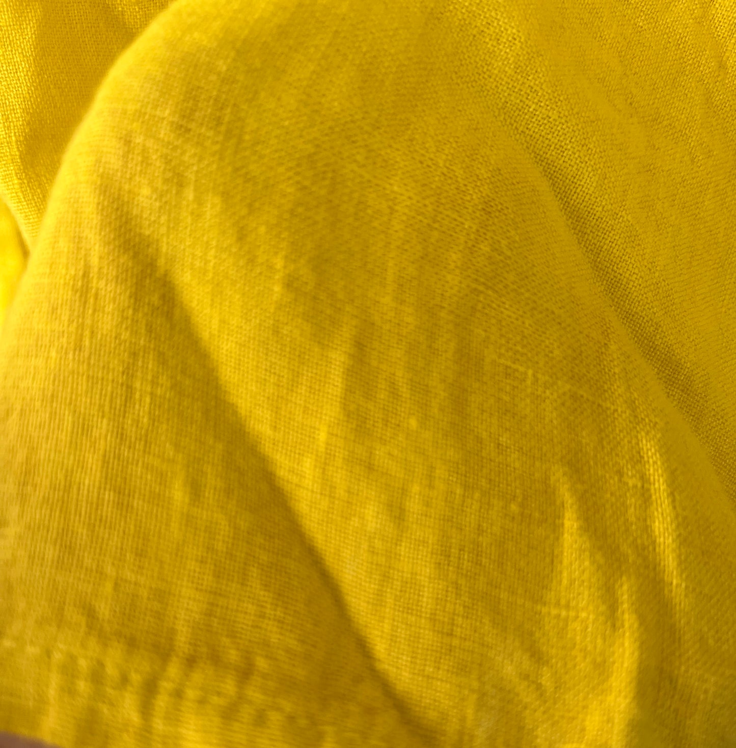 Wide leg linen trousers - yellow
