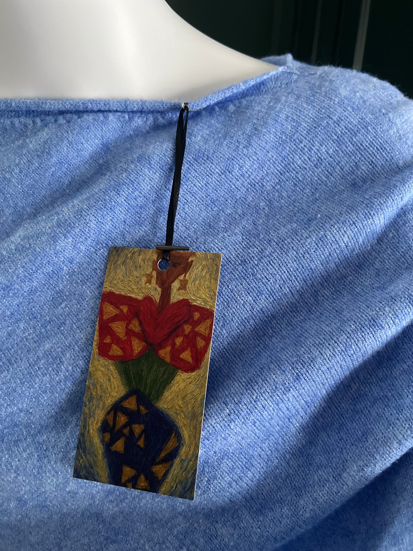 Soft knit blue poncho