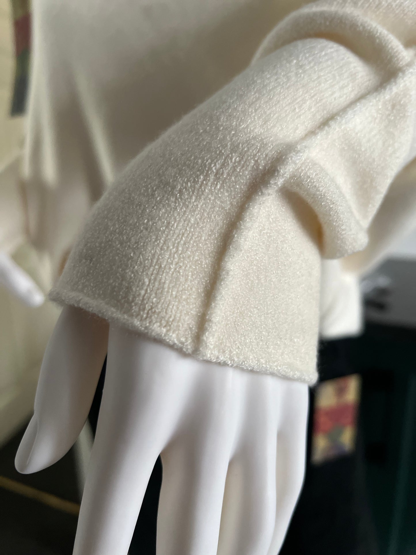 Cream batwing sleeve jumper