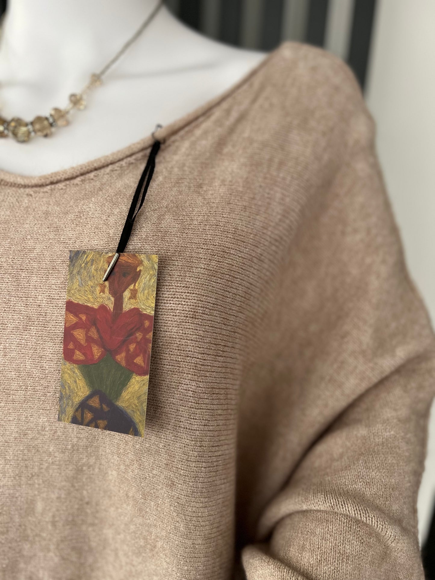 Oversized Fine Knit Jumper Relaxed Fit Beige Plus size Sweater with Pockets