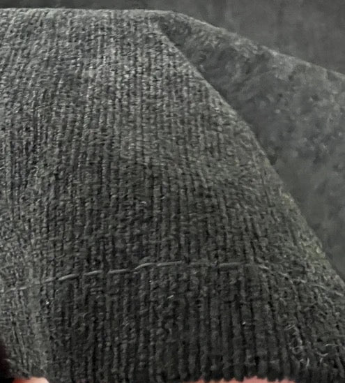 Wide-leg black corduroy trousers