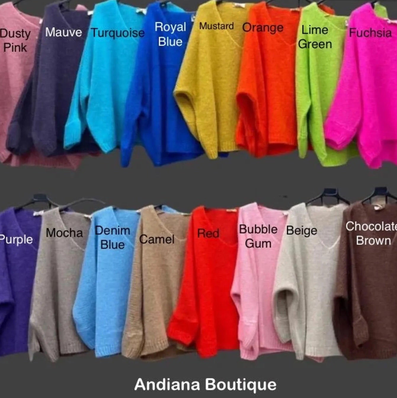 Oversized Mohair V-Neck Jumper