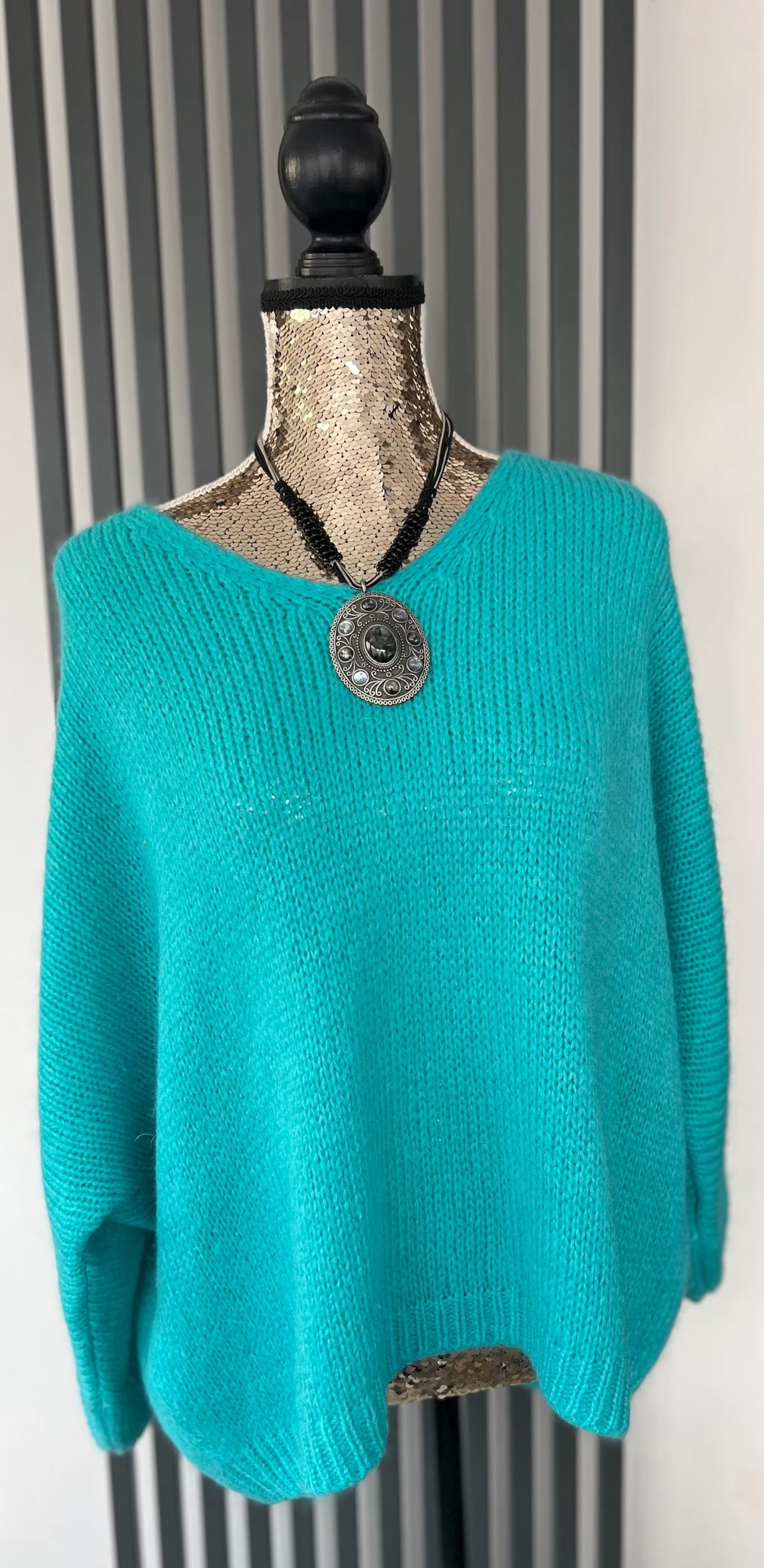 Oversized Mohair V-Neck Jumper