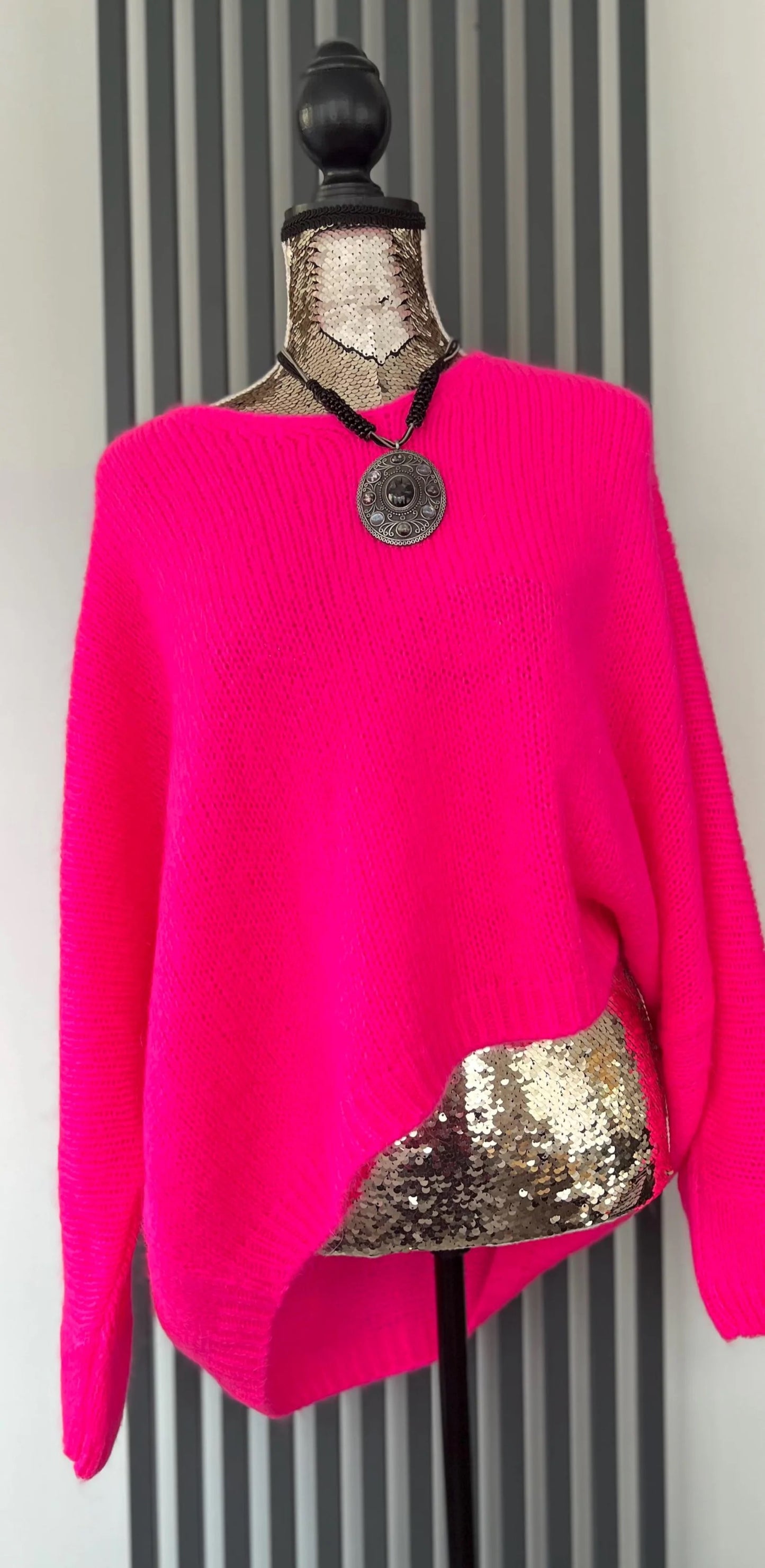 Oversized Mohair V-Neck Jumper