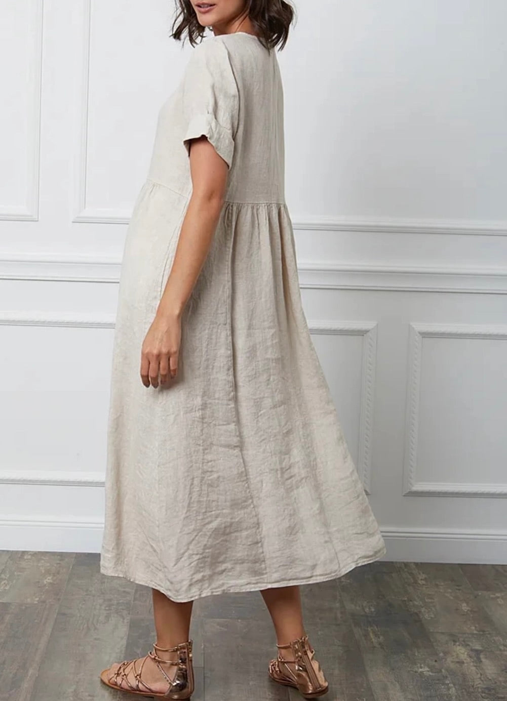 Made in Italy linen dress - beige
