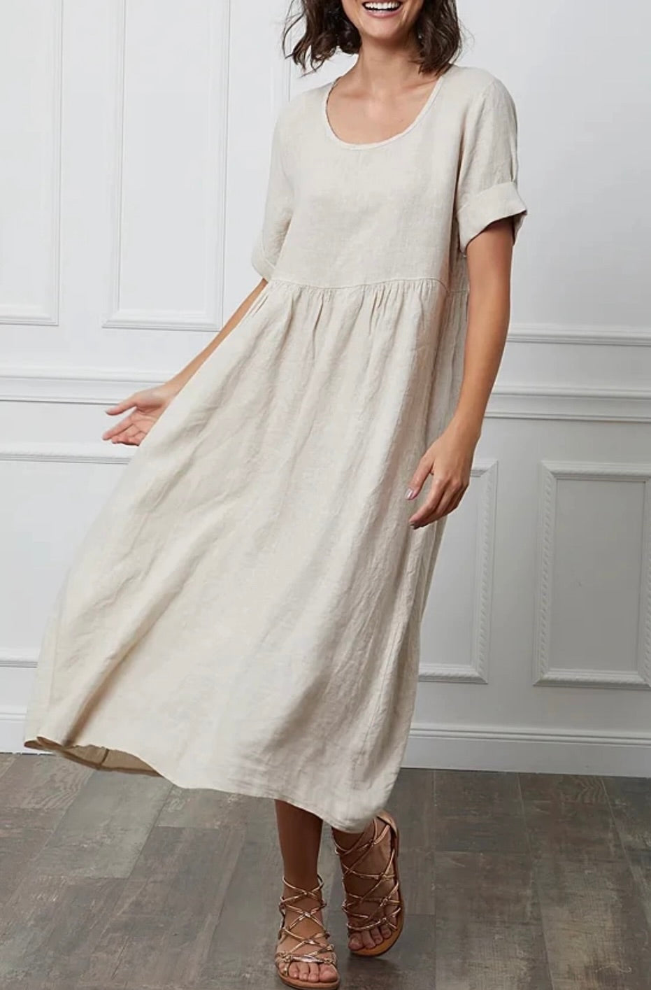 Made in Italy linen dress - beige