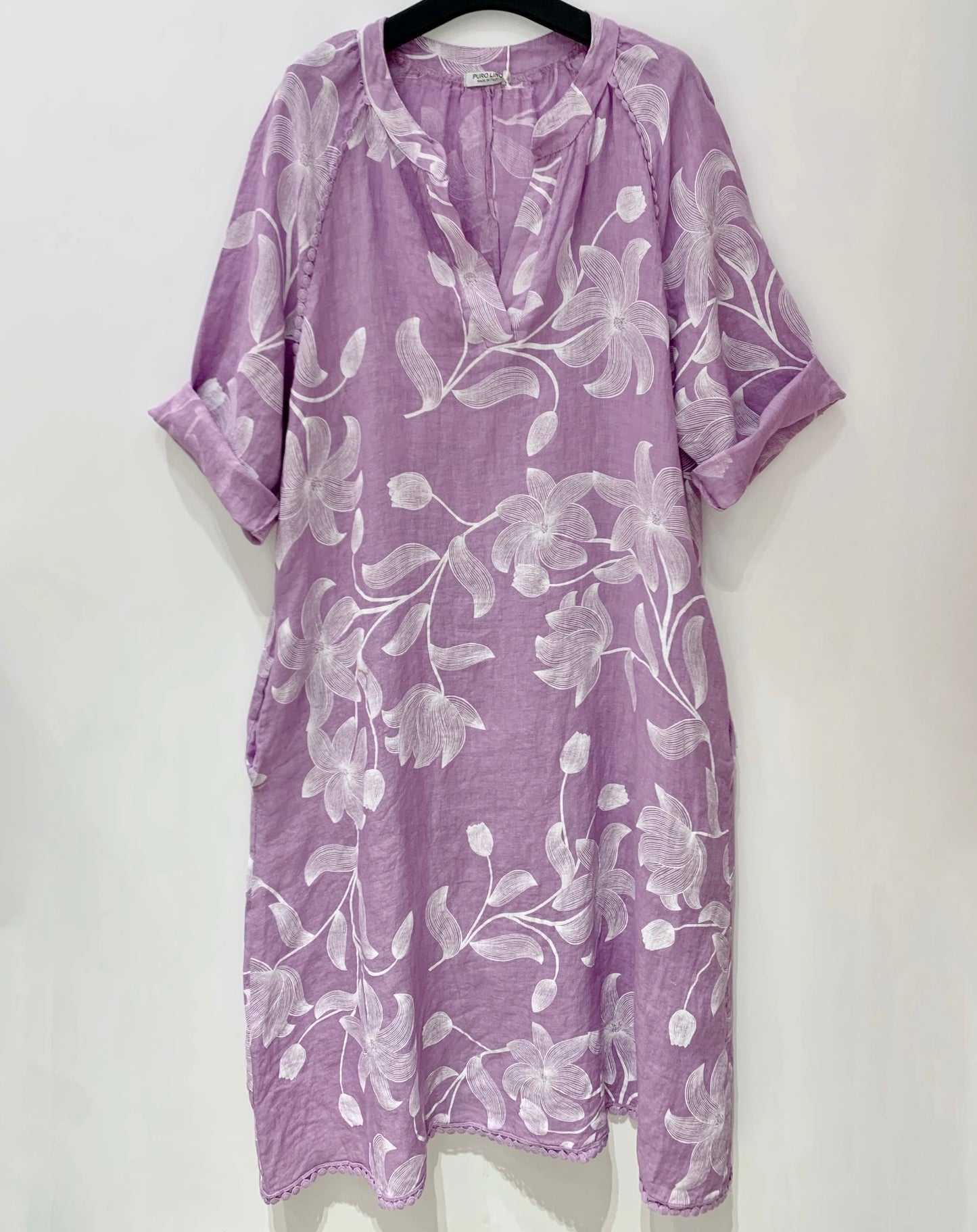 Floral print linen dress - 9 colours