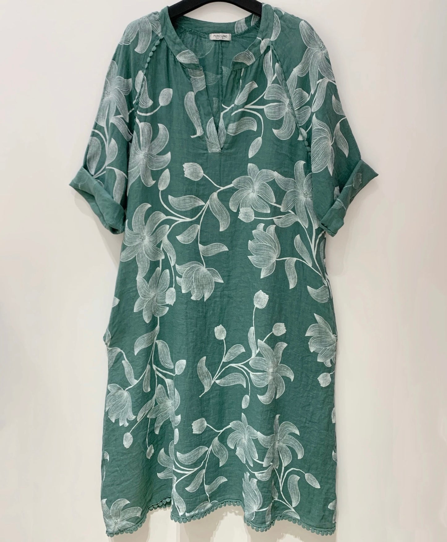 Floral print linen dress - 9 colours