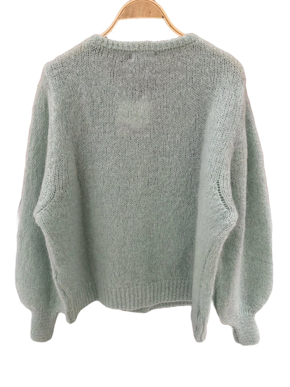 Alpaca knit cardigan - mint