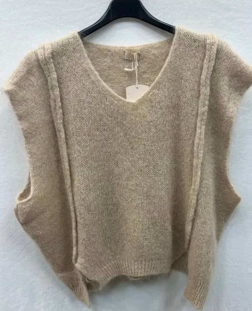 Sleeveless mohair jumper