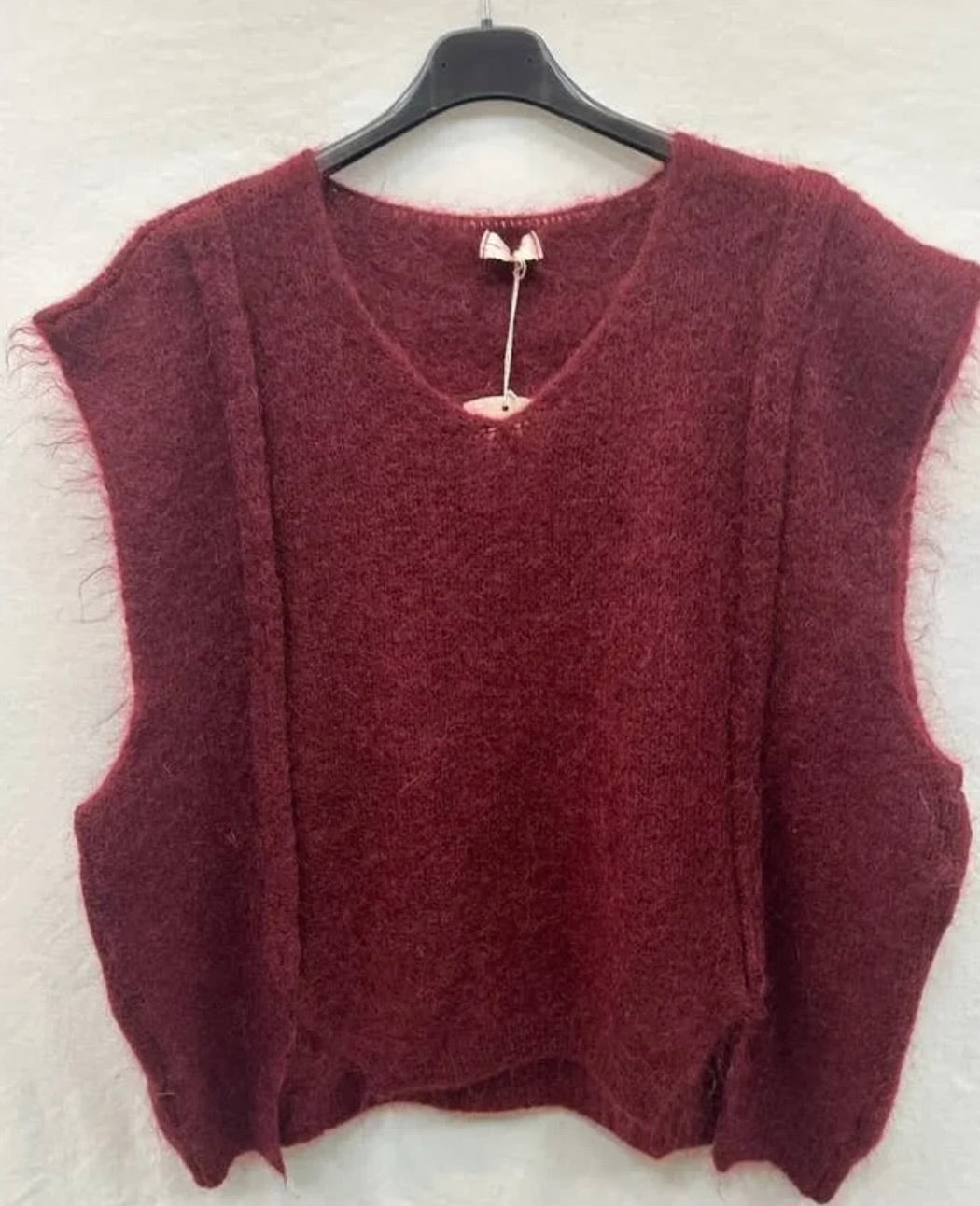 Sleeveless mohair jumper