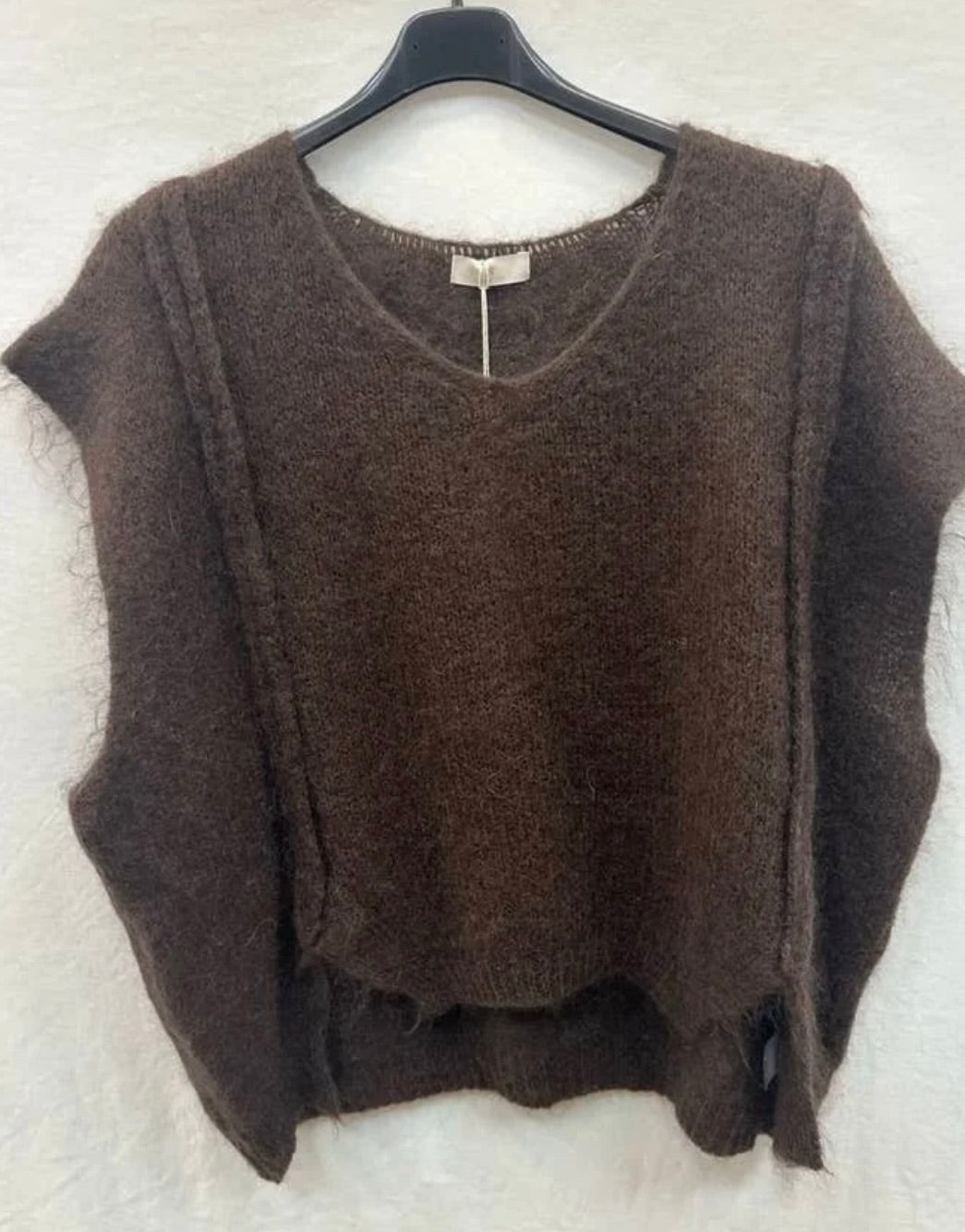 Sleeveless mohair jumper