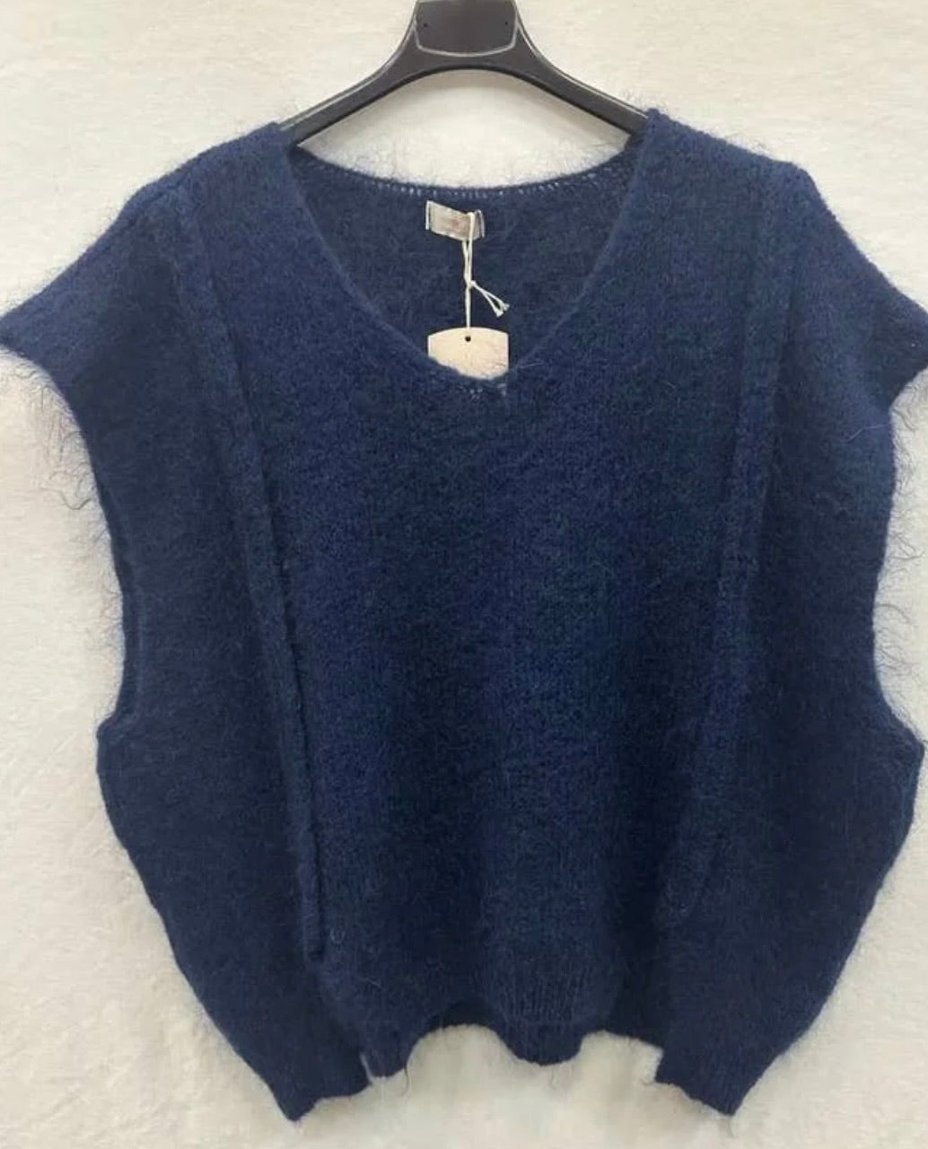 Sleeveless mohair jumper