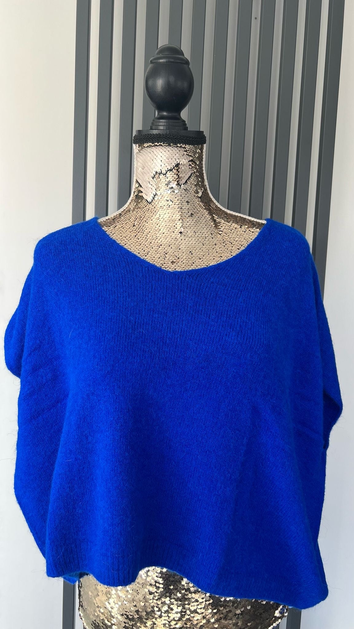 Royal blue alpaca tank top