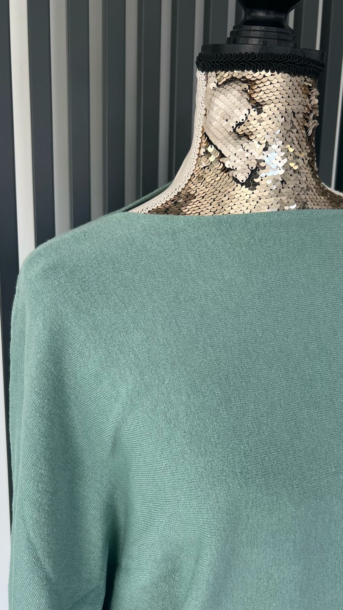Ocean wave batwing sleeve jumper