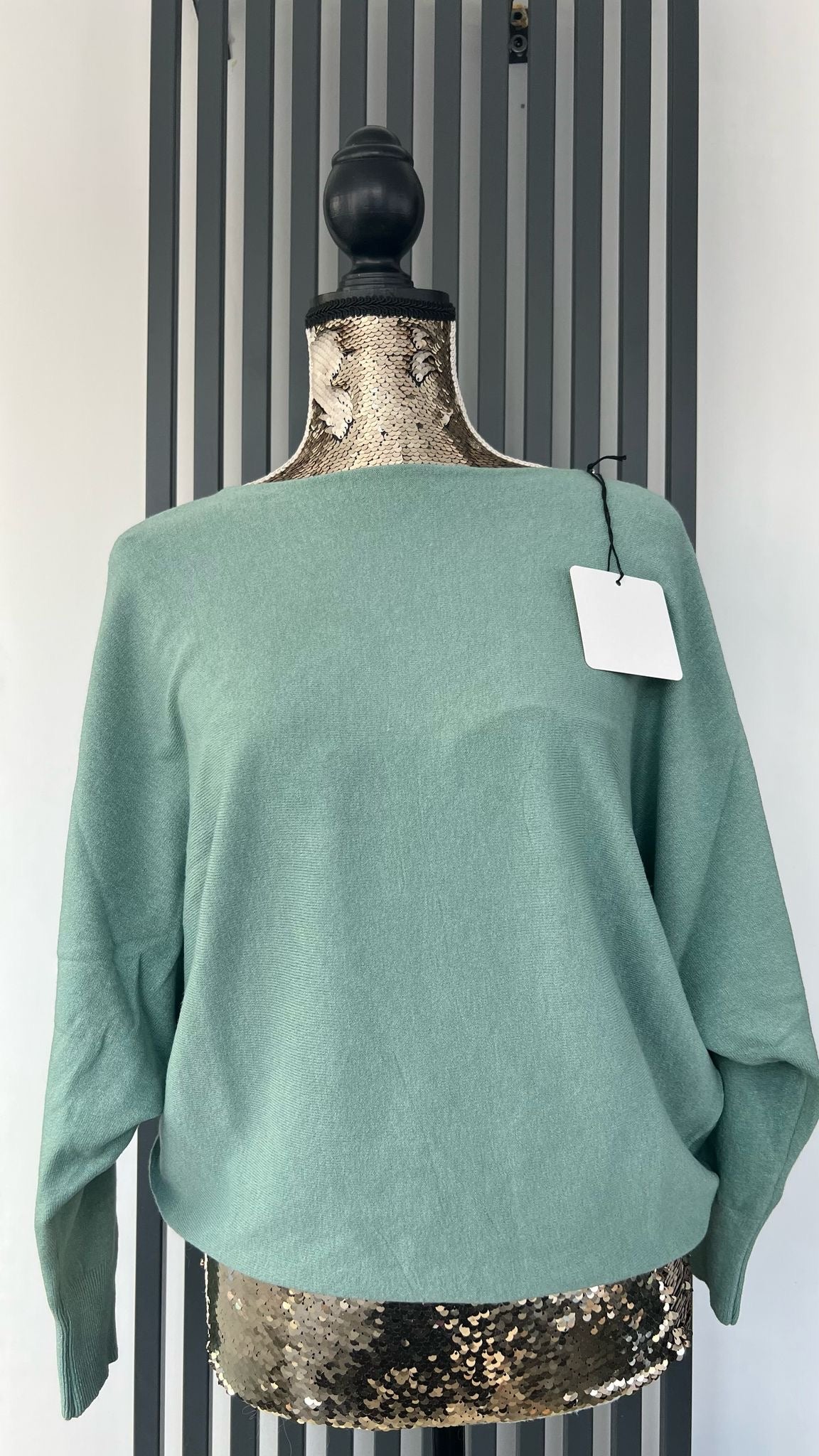 Ocean wave batwing sleeve jumper