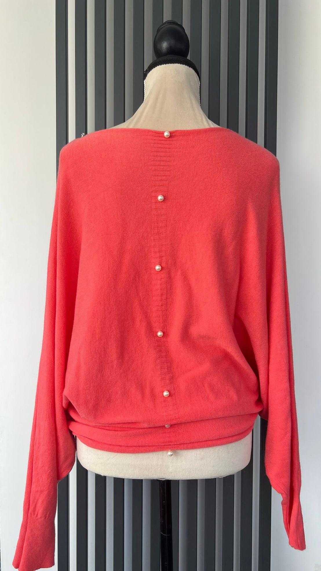 Coral pearl back jumper