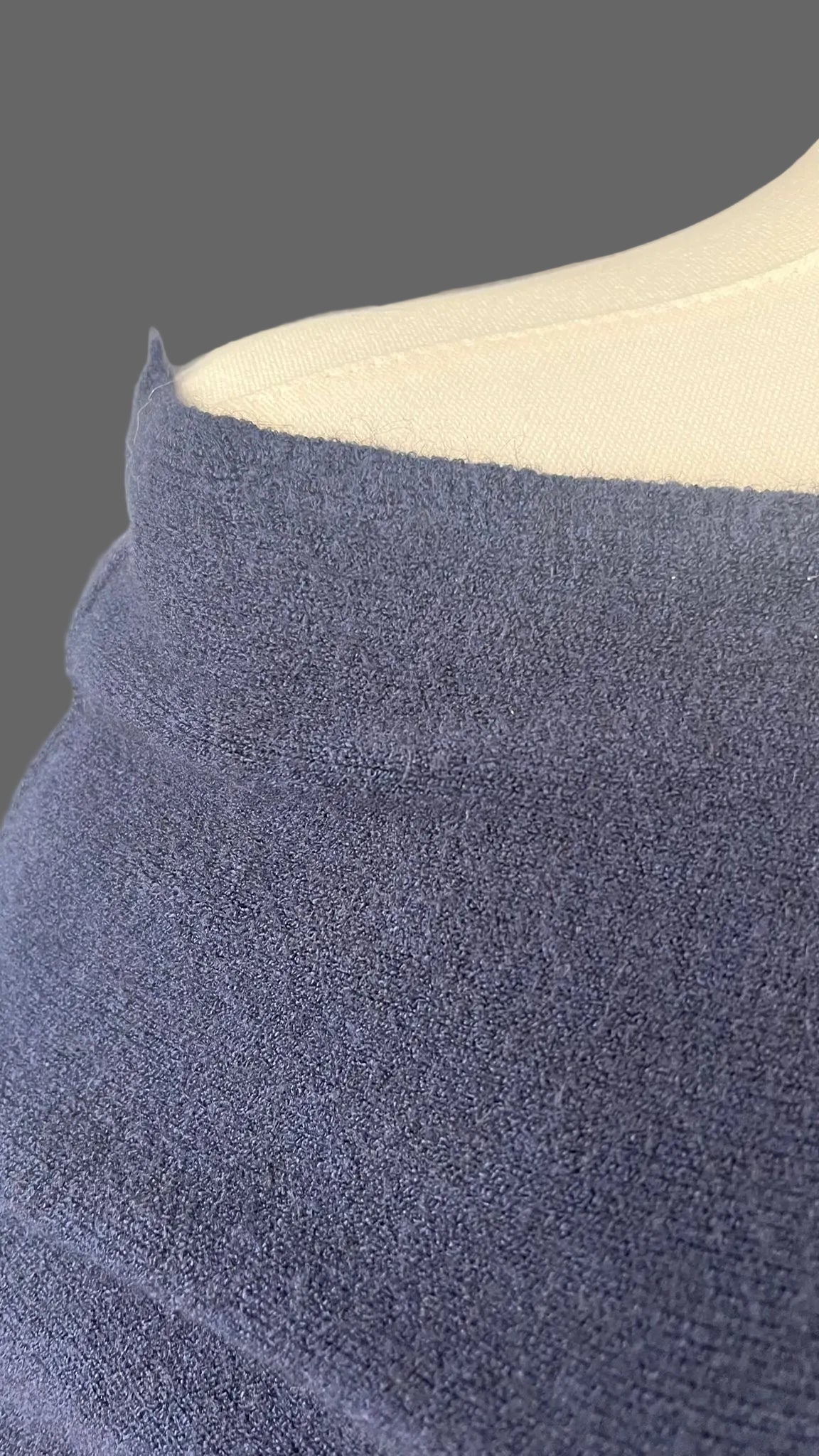 Navy asymmetrical jumper with batwing sleeves