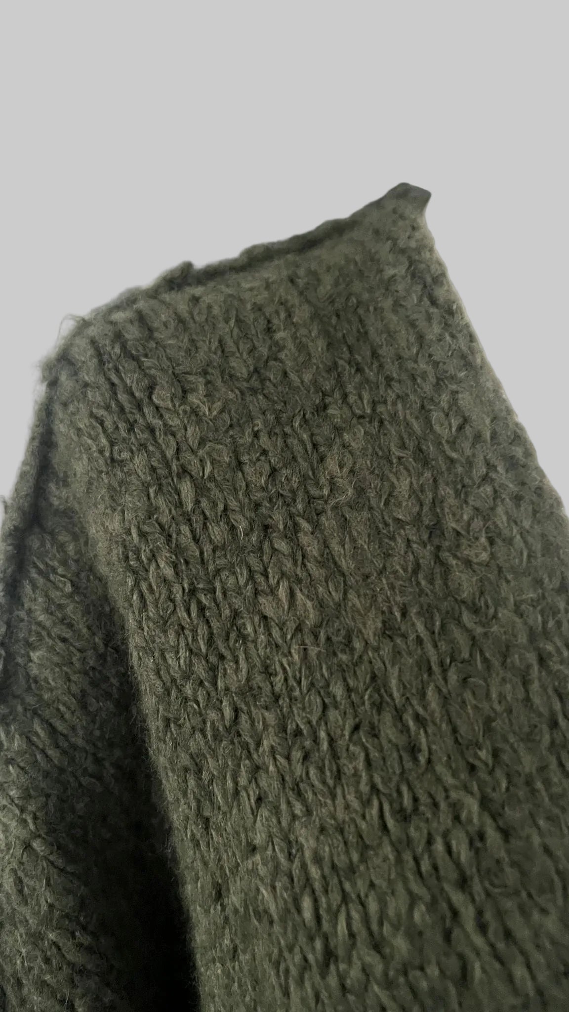 Oversized khaki cardigan