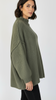 Oversized khaki high neck sweater