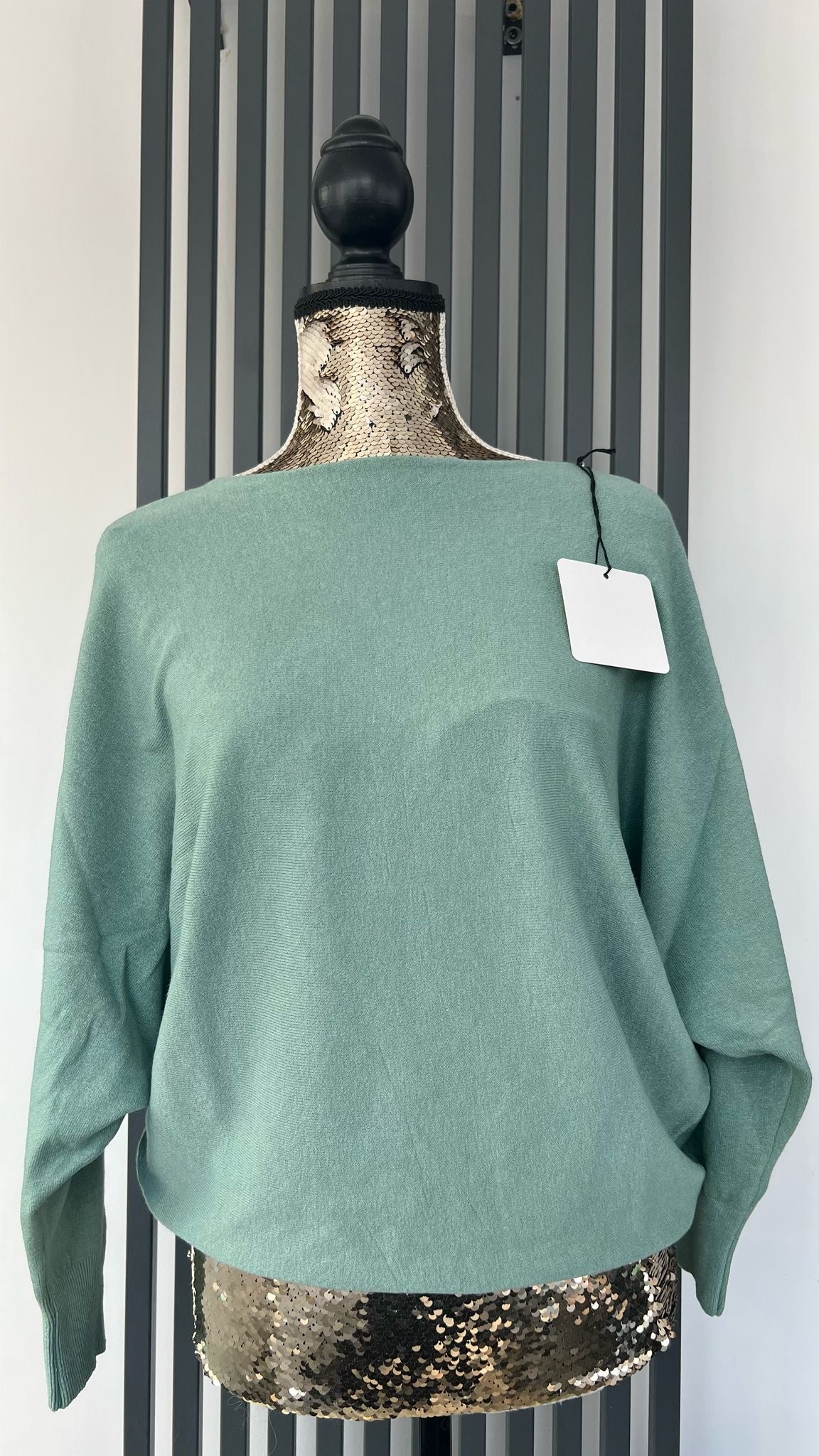 Ocean wave batwing sleeve jumper