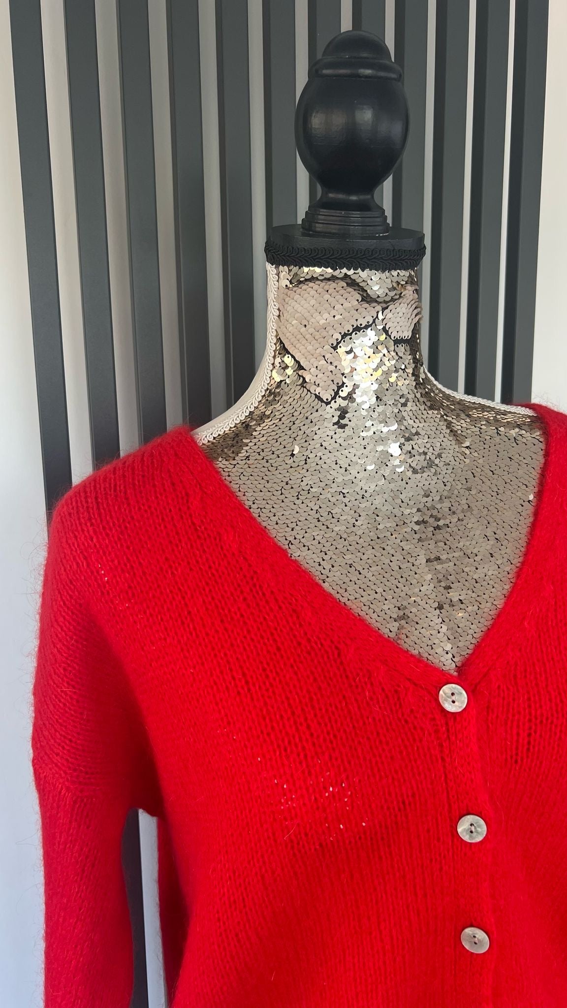 Mohair cardigan - red