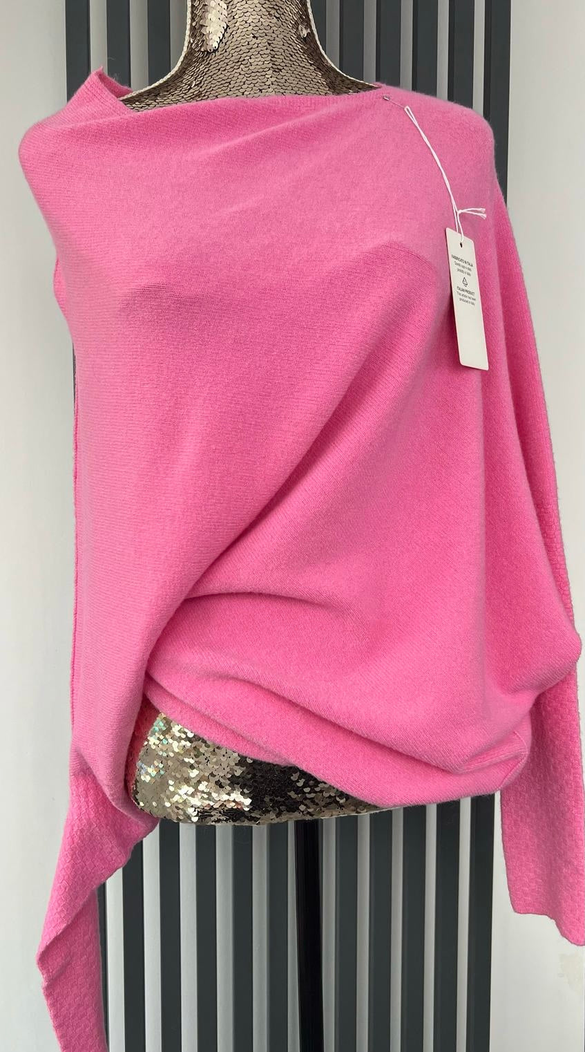 Pink asymmetric jumper