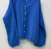 Mohair cardigan - cornflower blue, navy, royal blue and denim blue
