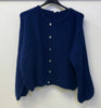 Mohair cardigan - cornflower blue, navy, royal blue and denim blue