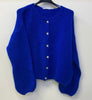 Mohair cardigan - cornflower blue, navy, royal blue and denim blue