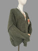 Oversized khaki cardigan