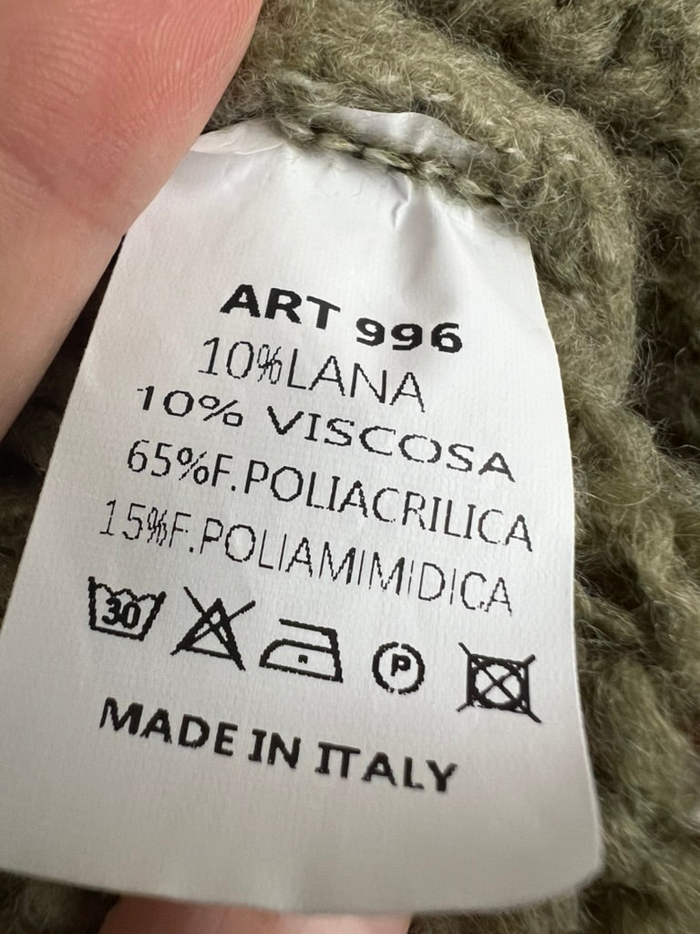 Olive green / khaki fluffy warm cardigan