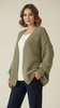 Olive green / khaki fluffy warm cardigan