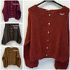 Mohair cardigan - rust, camel, chocolate brown and burgundy