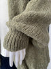 Olive green / khaki fluffy warm cardigan