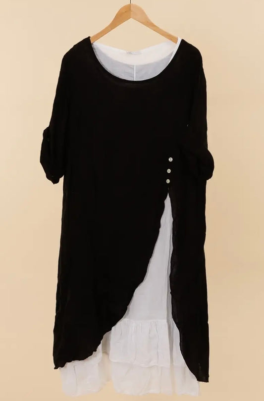 Made in Italy linen dress - black
