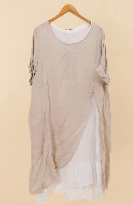 Made in Italy linen dress - beige