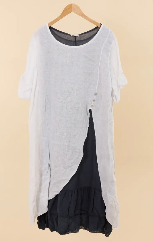 Made in Italy linen dress - white