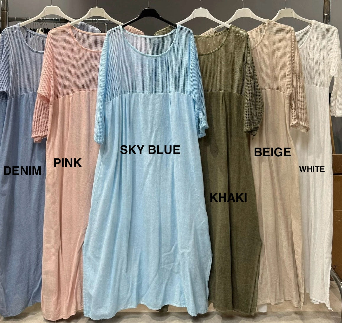 Made in Italy linen dress - 6 colours